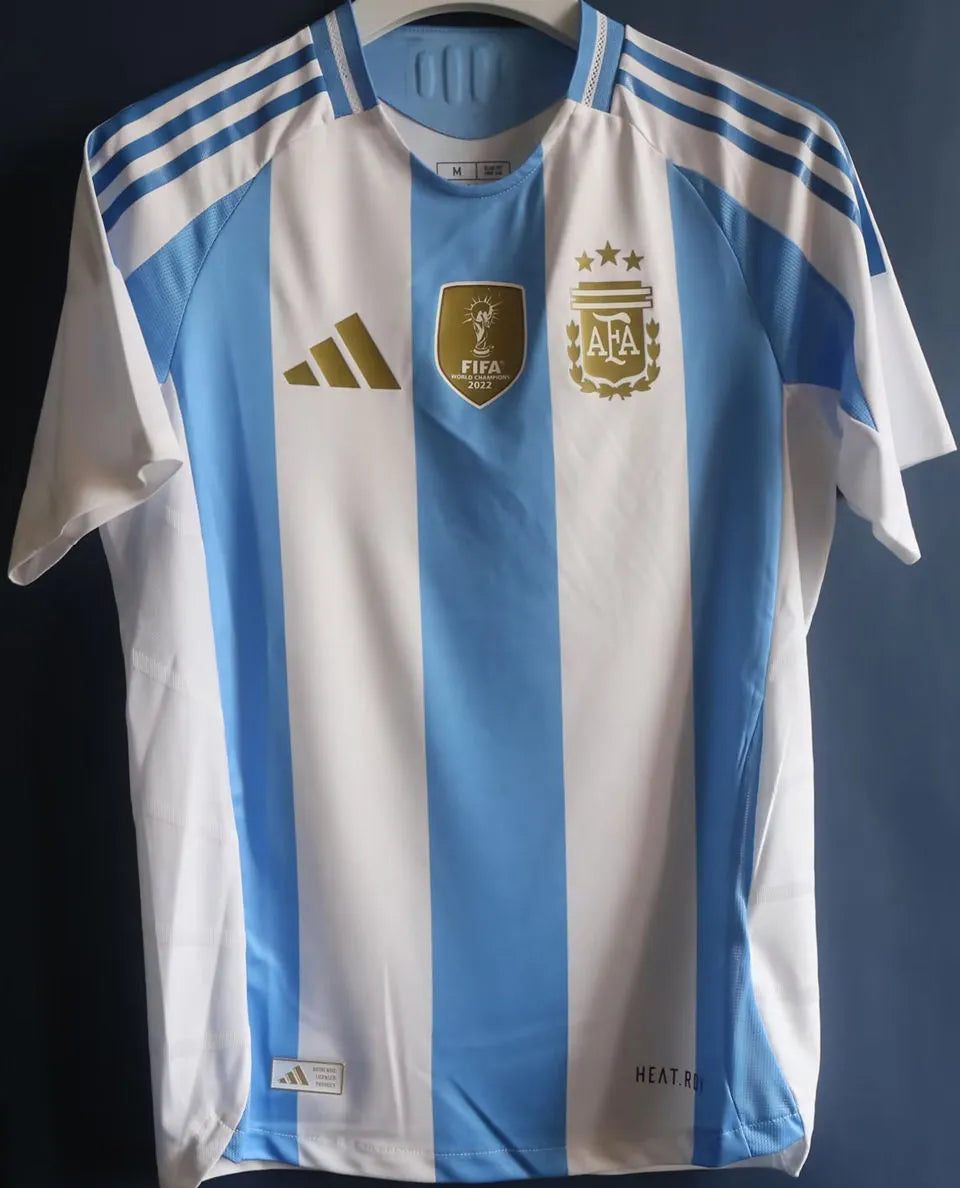 CAMPEONES DEL MUNDO 3 Stars Argentina Home Player Version Jersey 2024/25 (Have FlFA World Champion 2022 球员版有胸前章) ★★ Detail 2