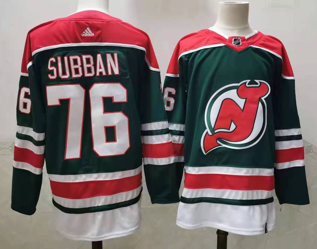 Men's New Jerseys Devils P.K. Subban #76 Green Player Game Jerseys