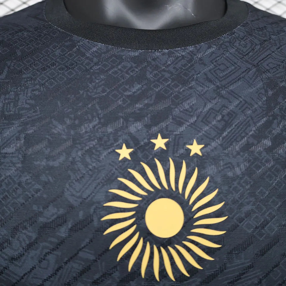 2023/24 Argentina Black Special Edition Player Version Jersey (Have No.10 带金色10号) Detail 1
