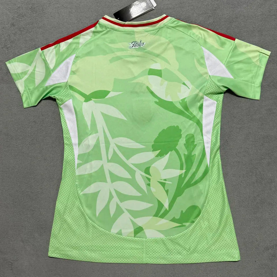 2025 Italy UEFA Women's Euro Green Away Women Soccer Jersey 女 Back