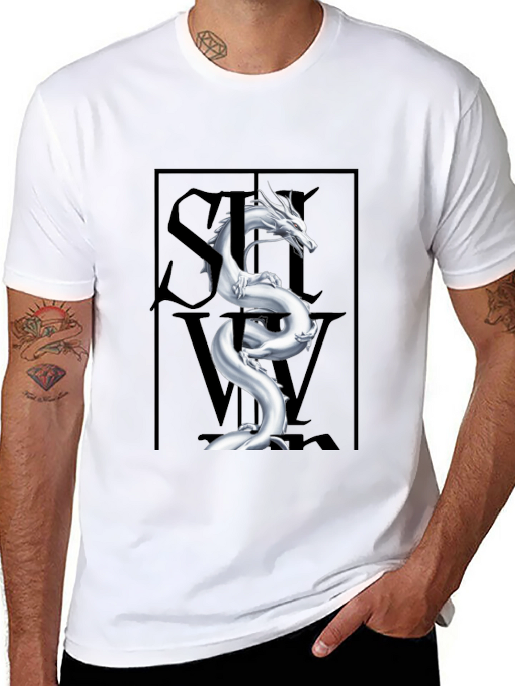 Mystic Dragon Graphic Tee - Stylish Black T-Shirt