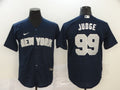 Men's New York Yankees Aaron Judge #99 Navy Fashion Stitched Jerseys