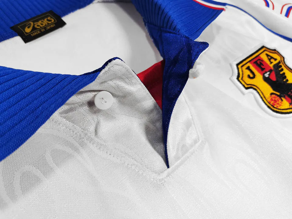 1998 Japan Away White Retro Soccer Jersey Detail 2