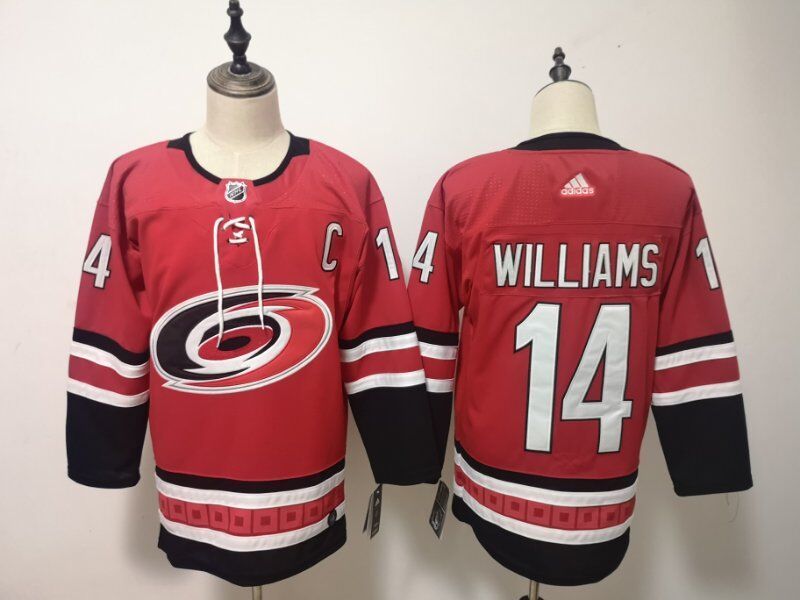 Men's Carolina Hurricanes Justin Williams #14 Red Home Breakaway Player Jerseys