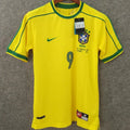 1998 Brazil Home Yellow Retro Soccer Jersey(No small fonts on the chest) Front