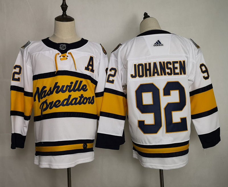 Men's Nashville Predators Ryan Johansen #92 White Breakaway Player Jerseys