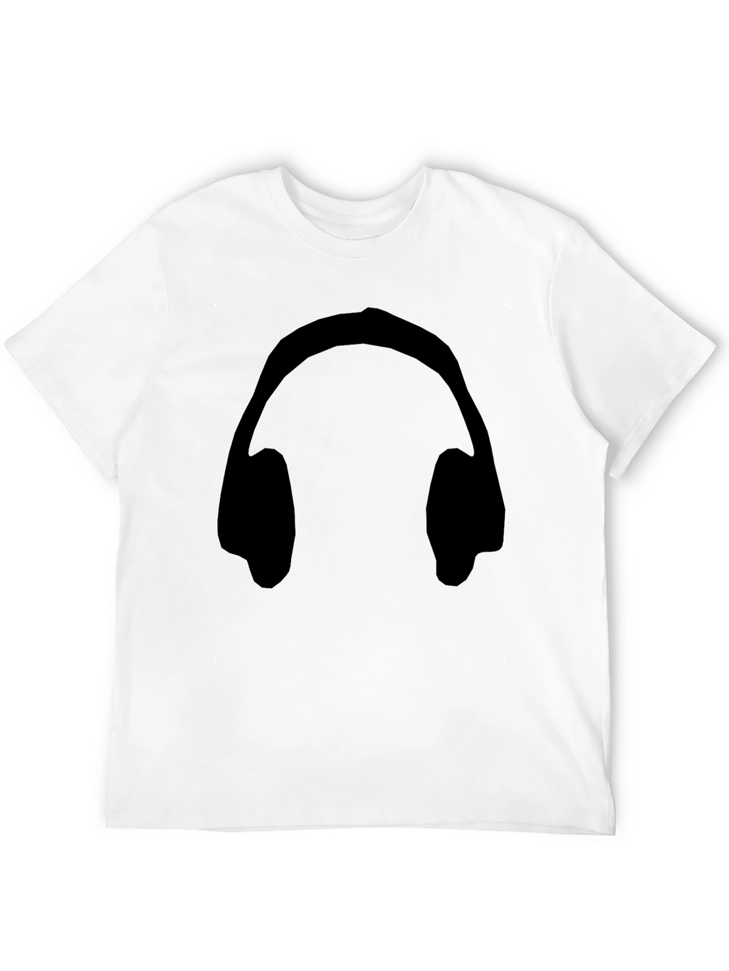 Headphones Graphic Tee - Stylish Black T-Shirt