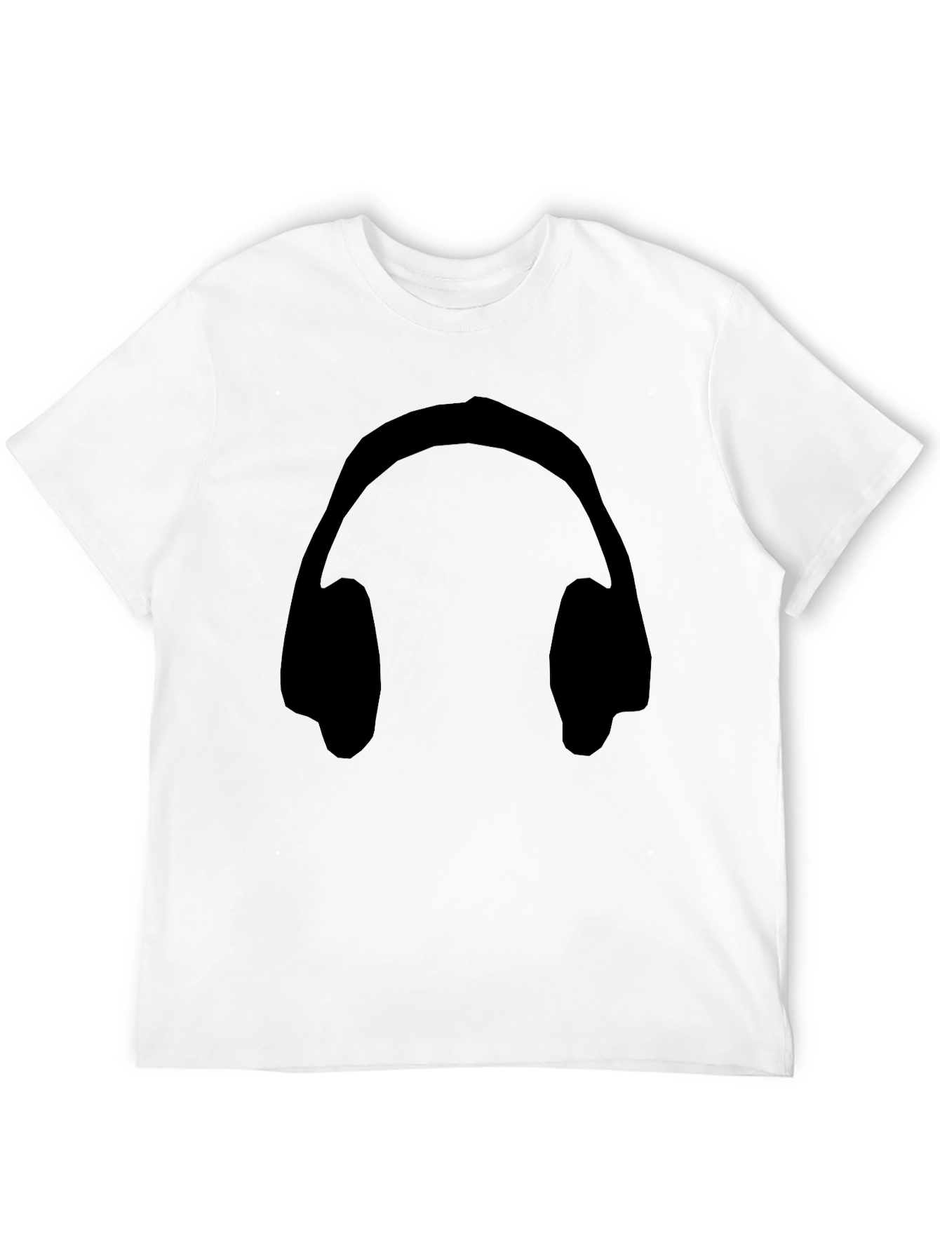 Headphones Graphic Tee - Stylish Black T-Shirt