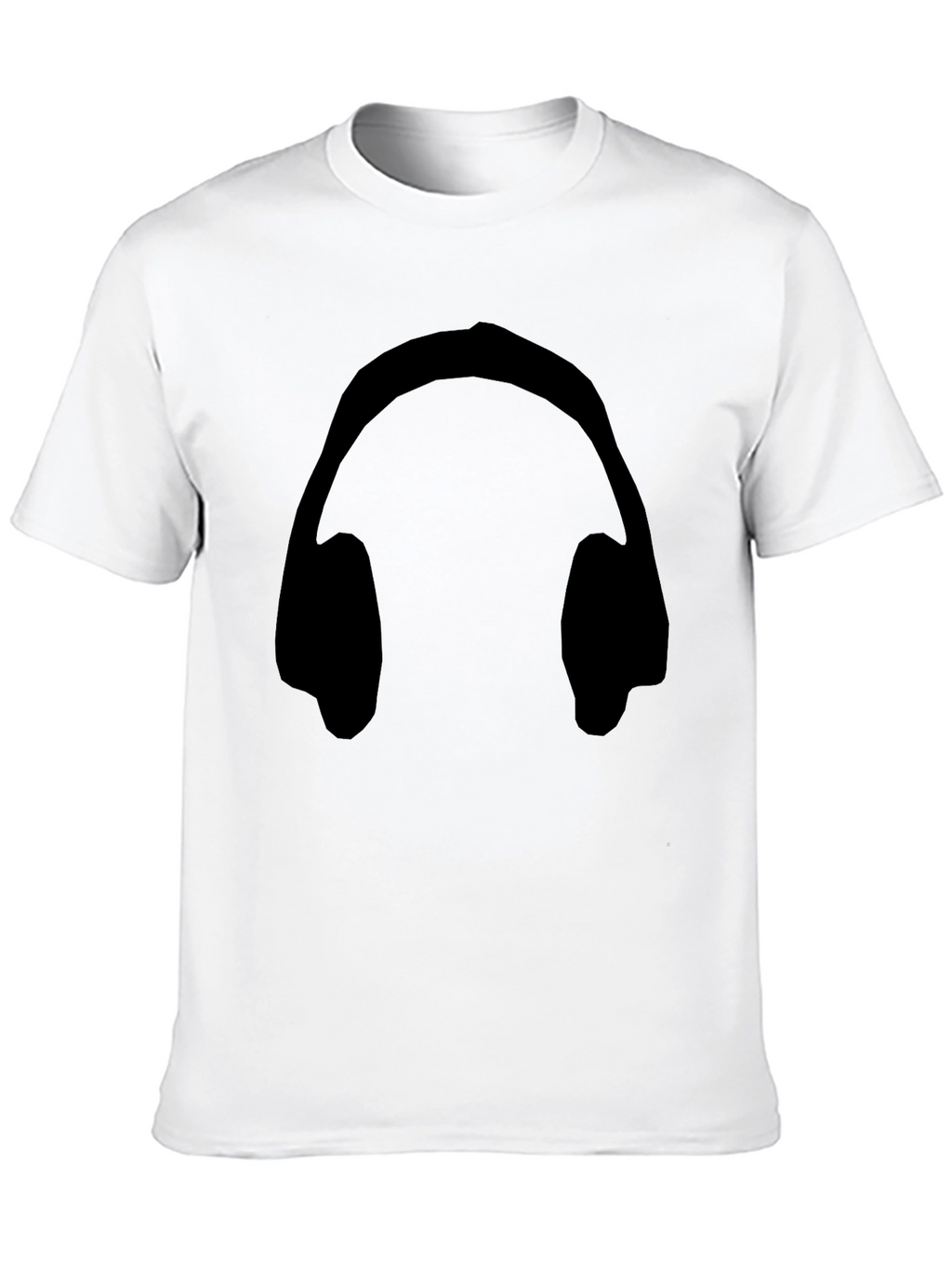 Headphones Graphic Tee - Stylish Black T-Shirt