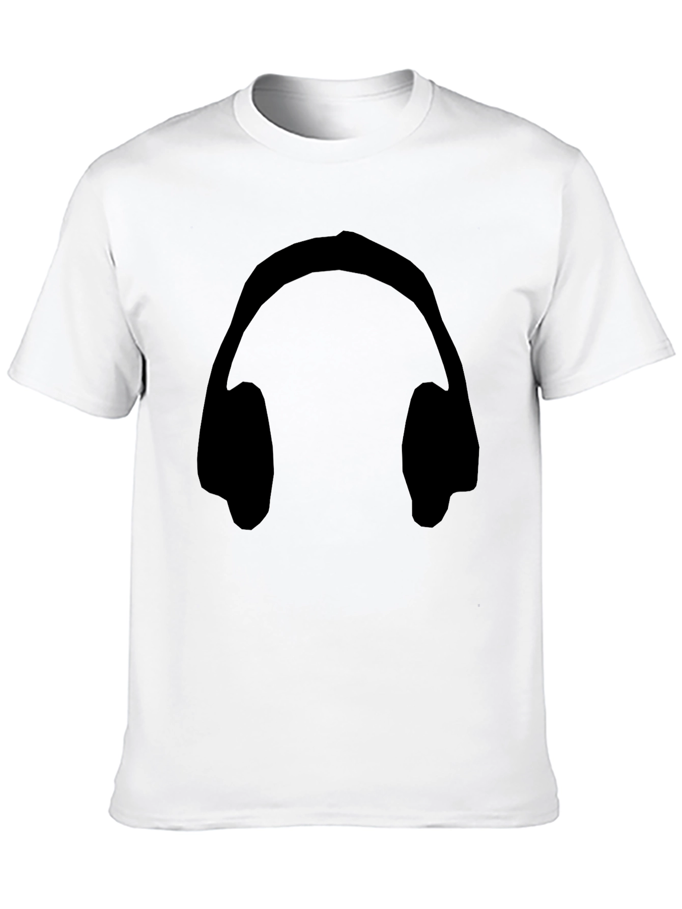 Headphones Graphic Tee - Stylish Black T-Shirt