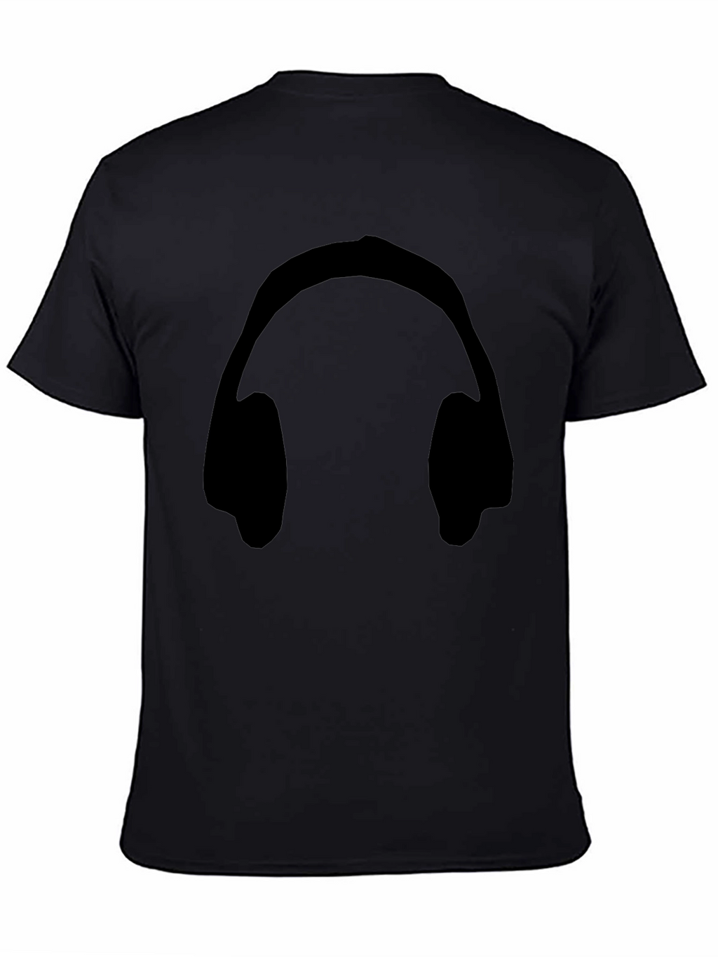 Headphones Graphic Tee - Stylish Black T-Shirt