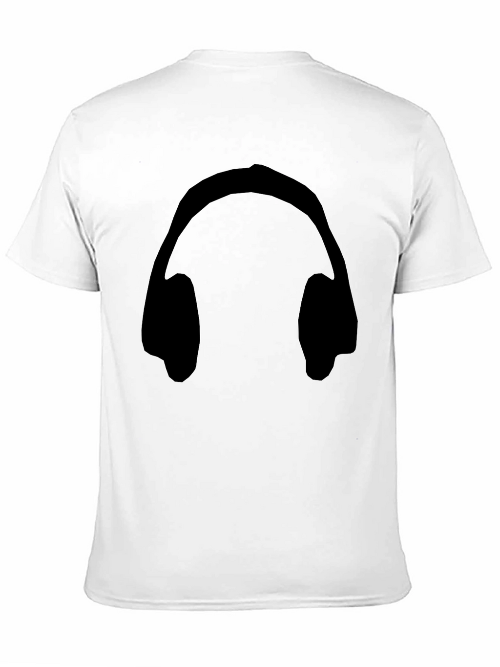 Headphones Graphic Tee - Stylish Black T-Shirt