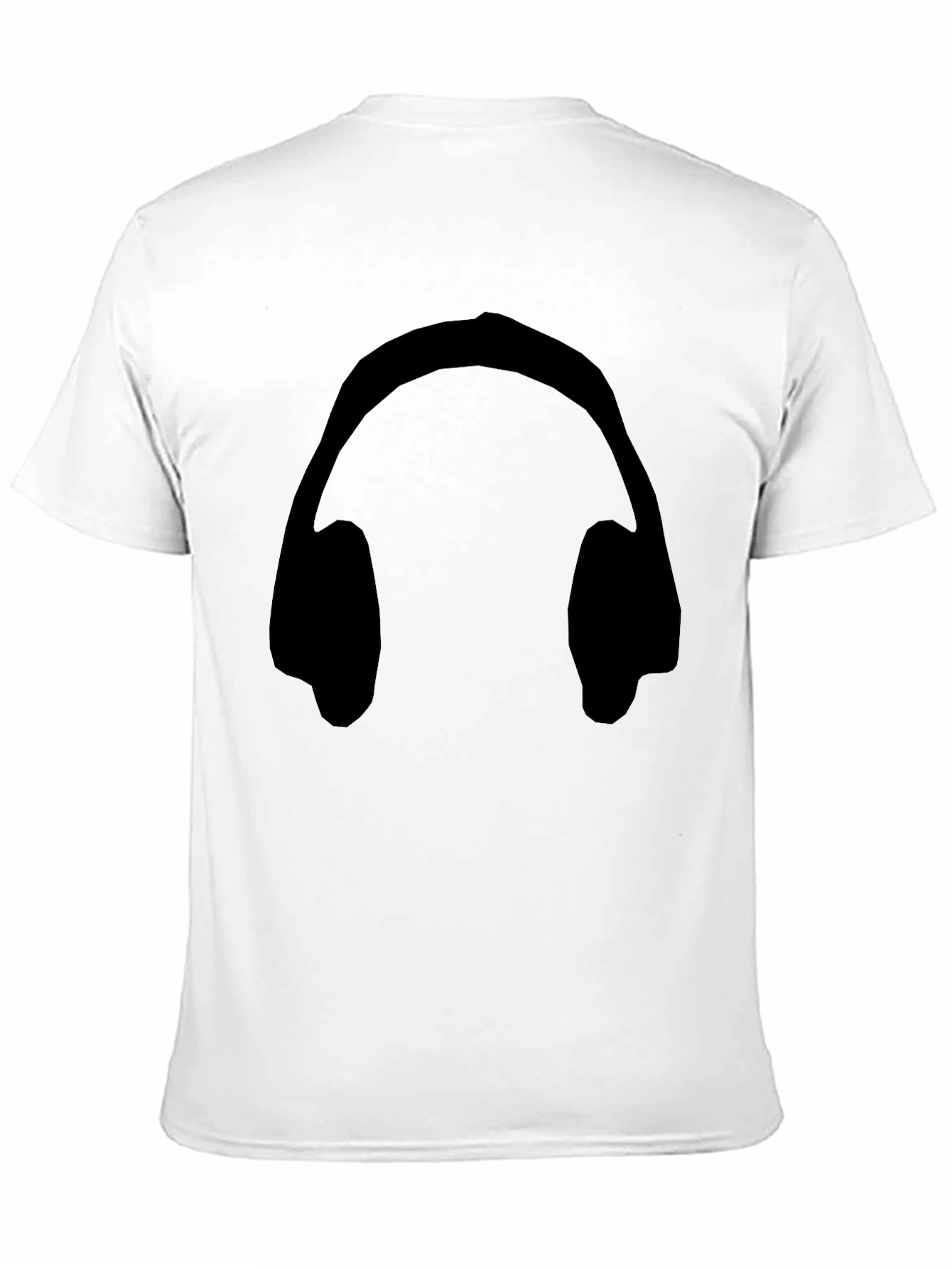 Headphones Graphic Tee - Stylish Black T-Shirt
