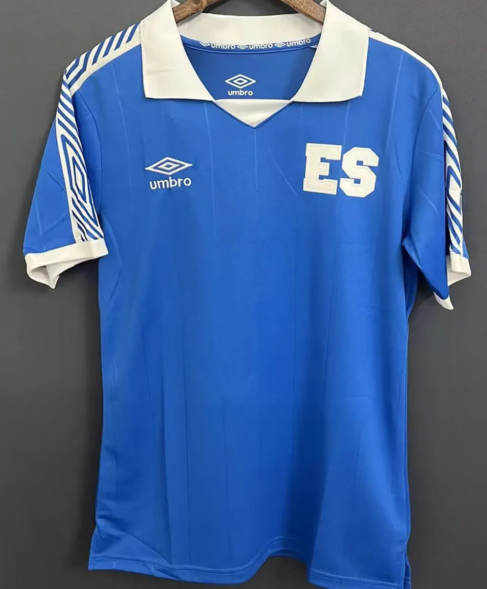 2023 EL Salvador Home Blue Fans Soccer Jersey Front