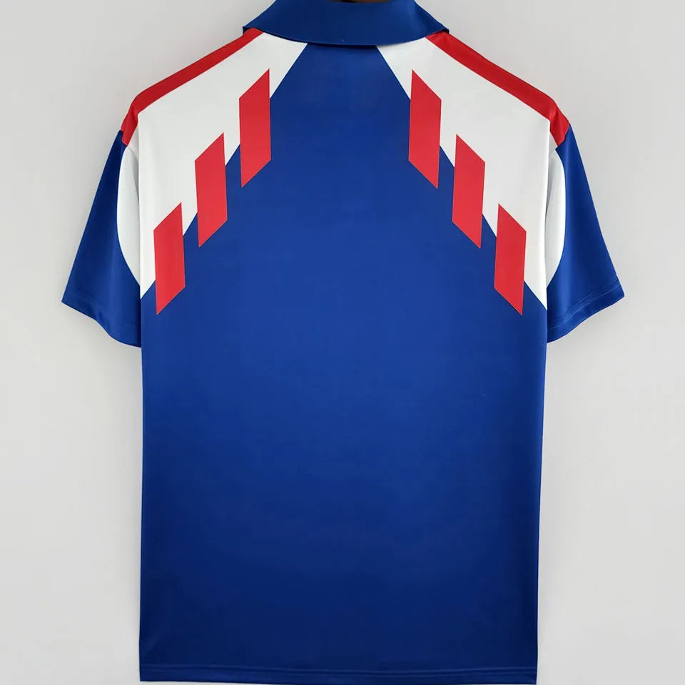 1988/90 France Home Retro Soccer Jersey Back