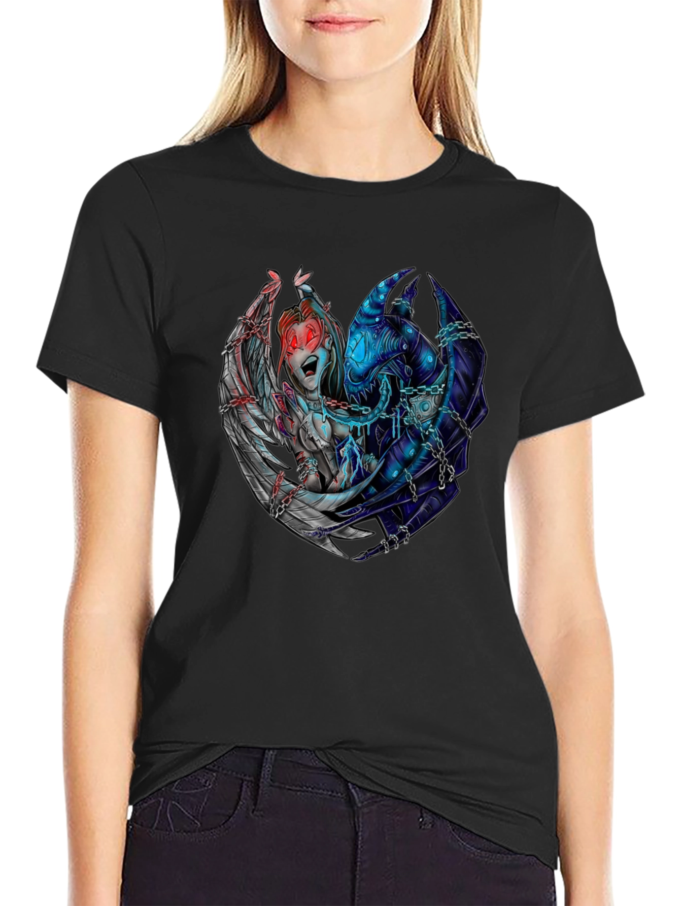 Angel & Demon Graphic T-Shirt - Dark Aesthetic