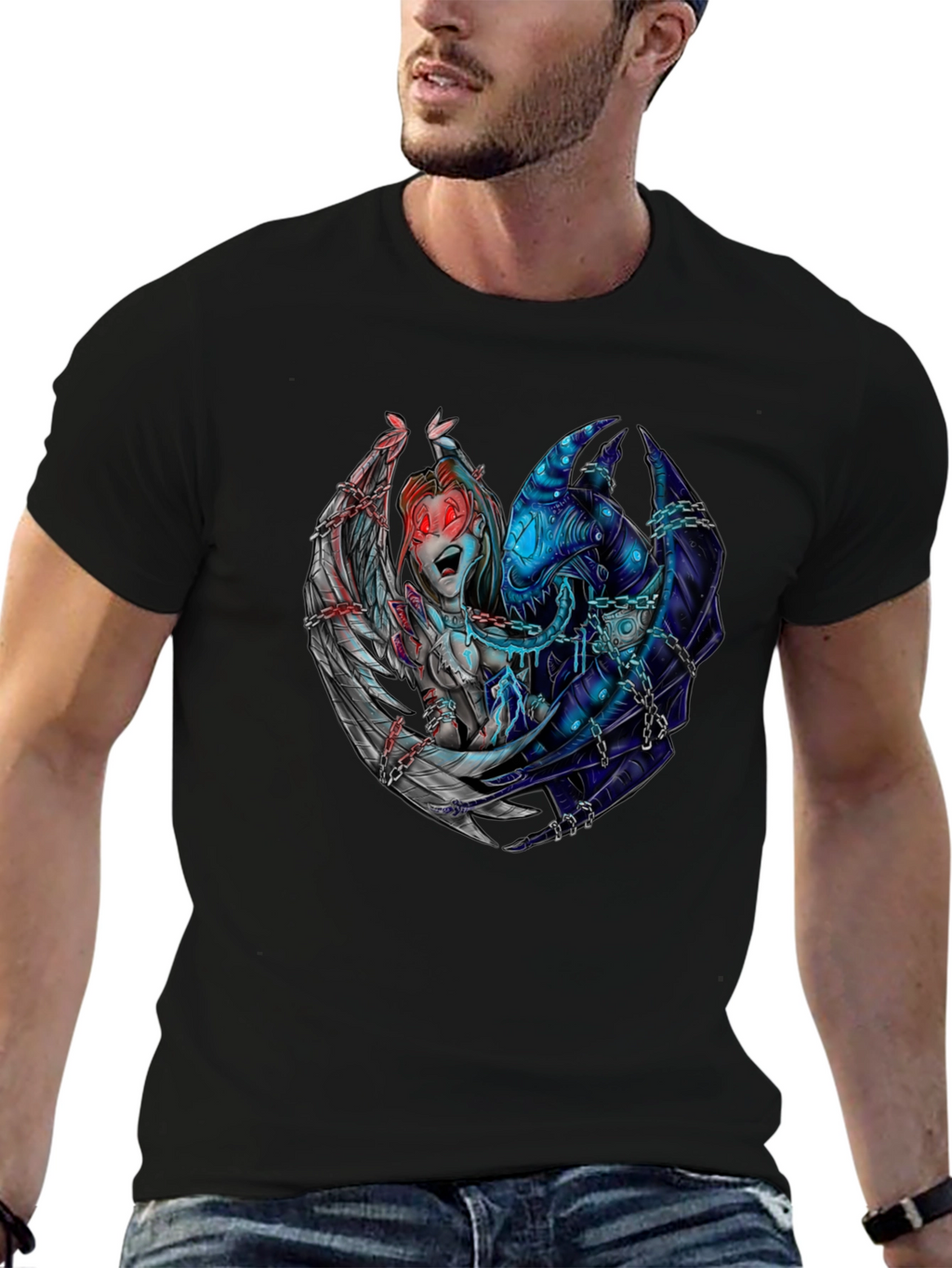 Angel & Demon Graphic T-Shirt - Dark Aesthetic