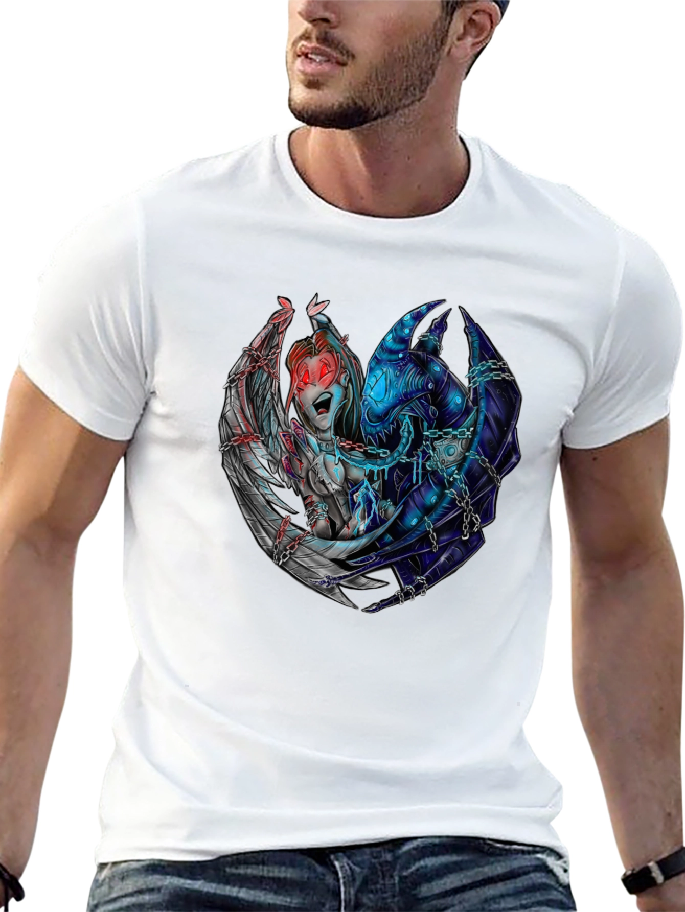 Angel & Demon Graphic T-Shirt - Dark Aesthetic