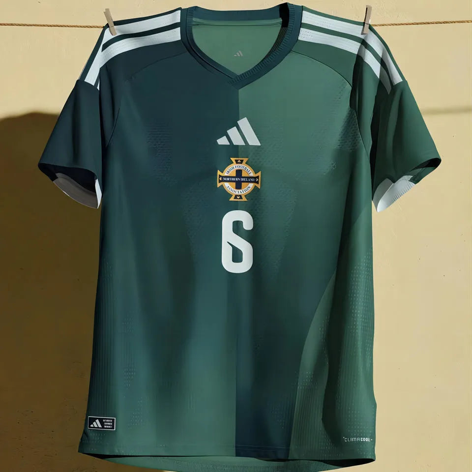 2026/27 North Ireland Home Green Fans Soccer Jersey Detail 2
