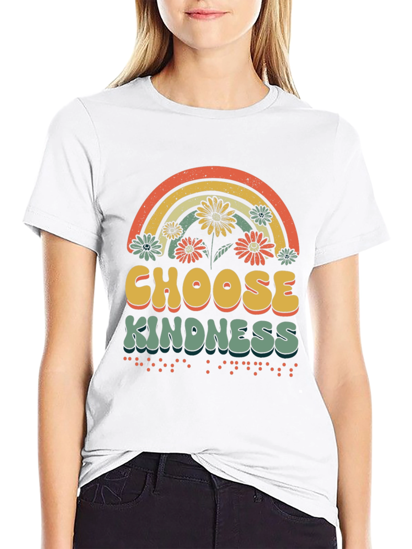 Choose Kindness T-Shirt Rainbow Graphic Tee