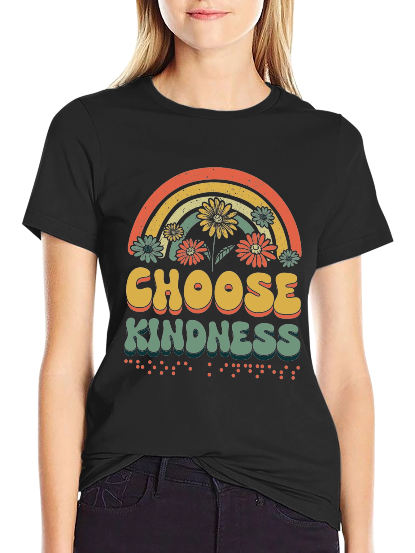 Choose Kindness T-Shirt Rainbow Graphic Tee