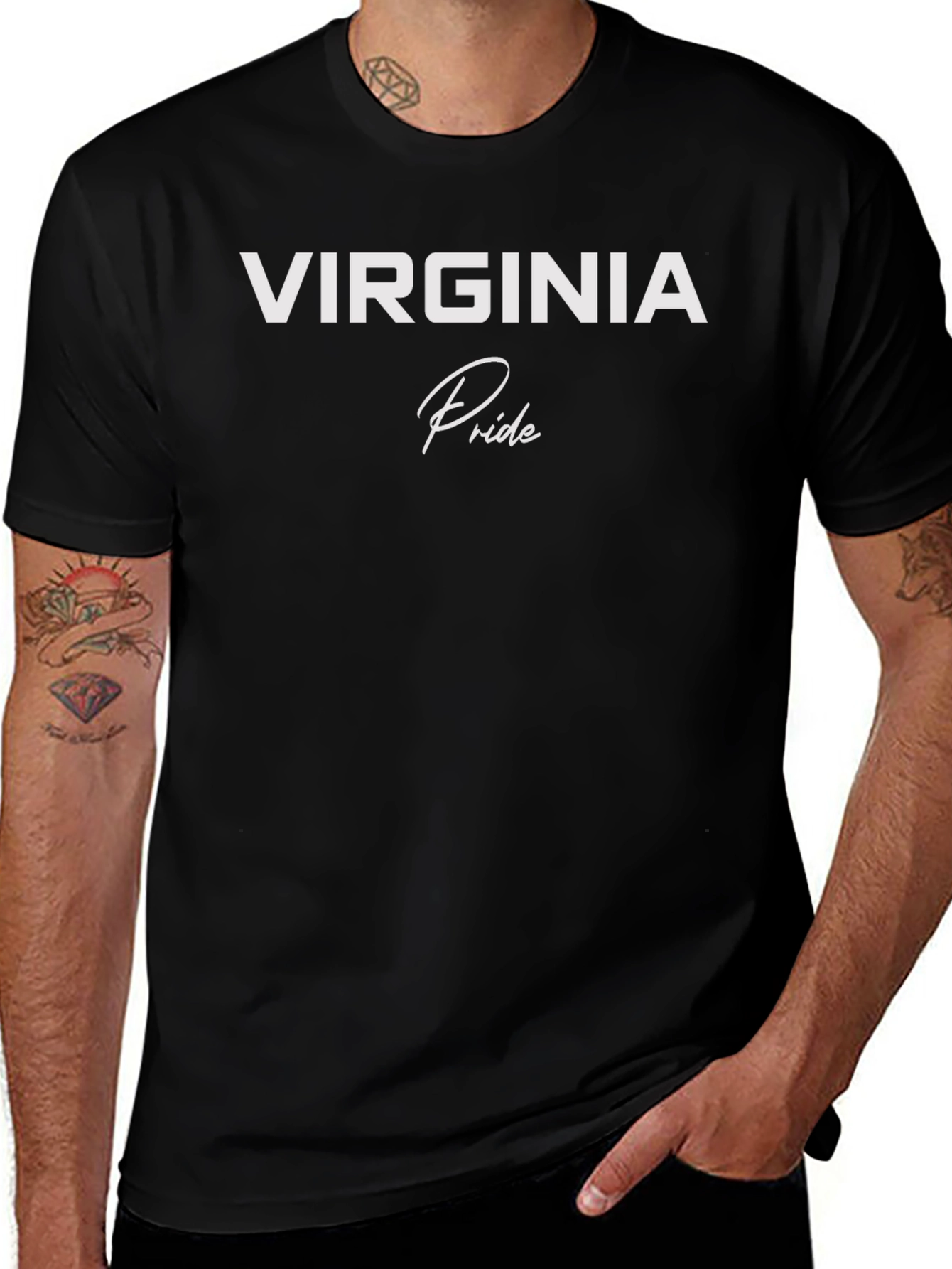 Virginia Pride T-Shirt - Black Graphic Tee