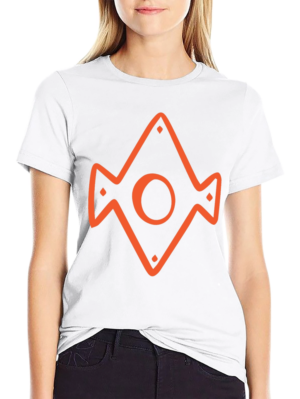Geometric Icon Graphic Tee - Black