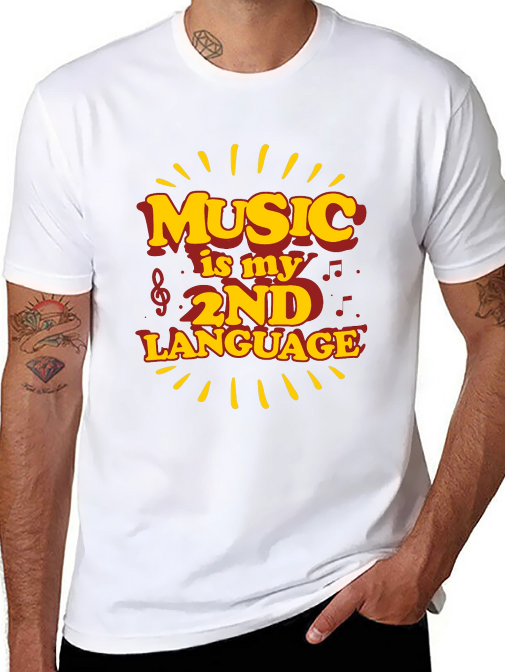 Music is My 2nd Language Graphic Tee