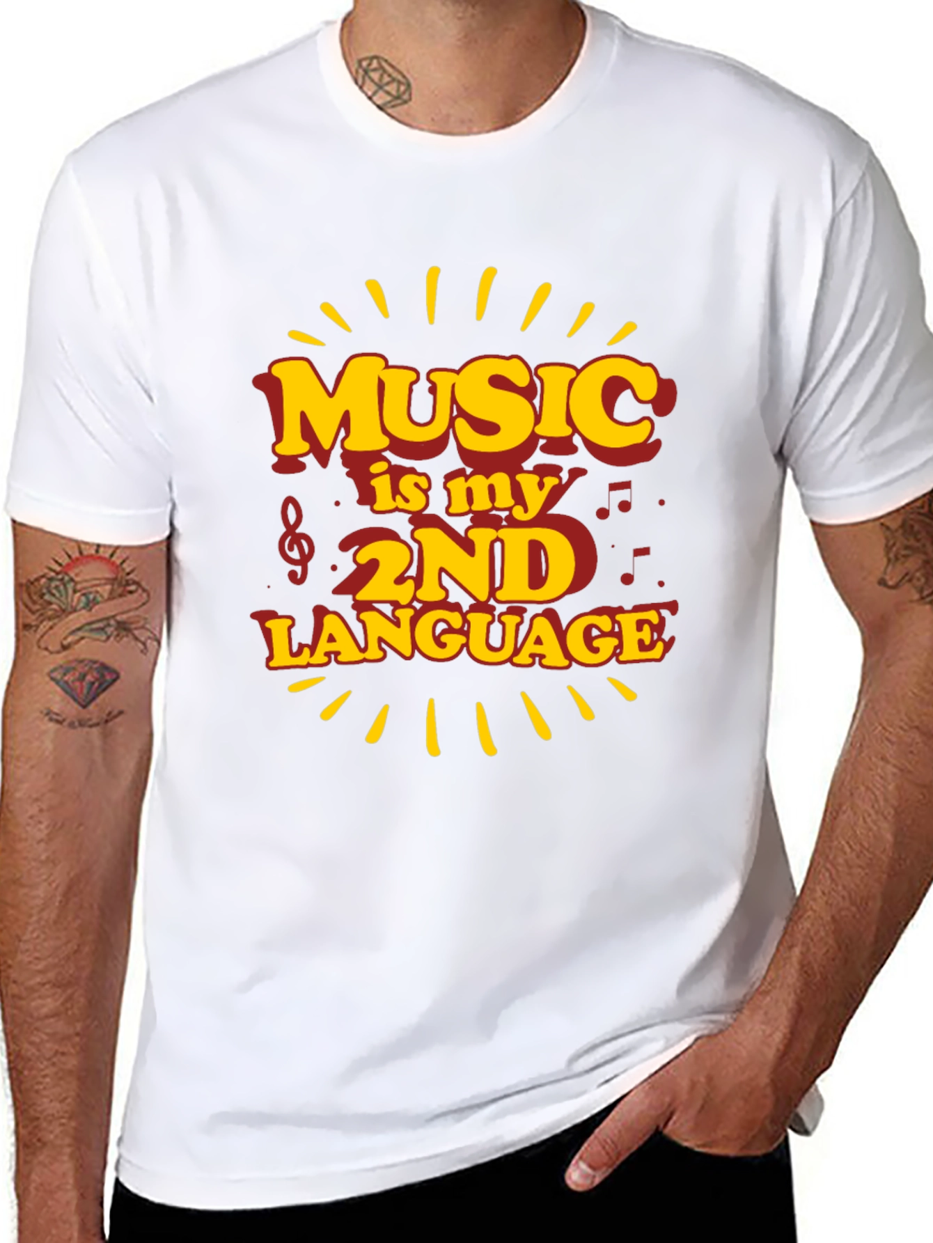 Music is My 2nd Language Graphic Tee