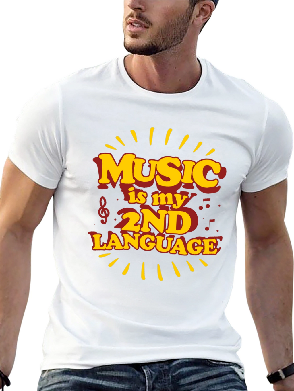 Music is My 2nd Language Graphic Tee
