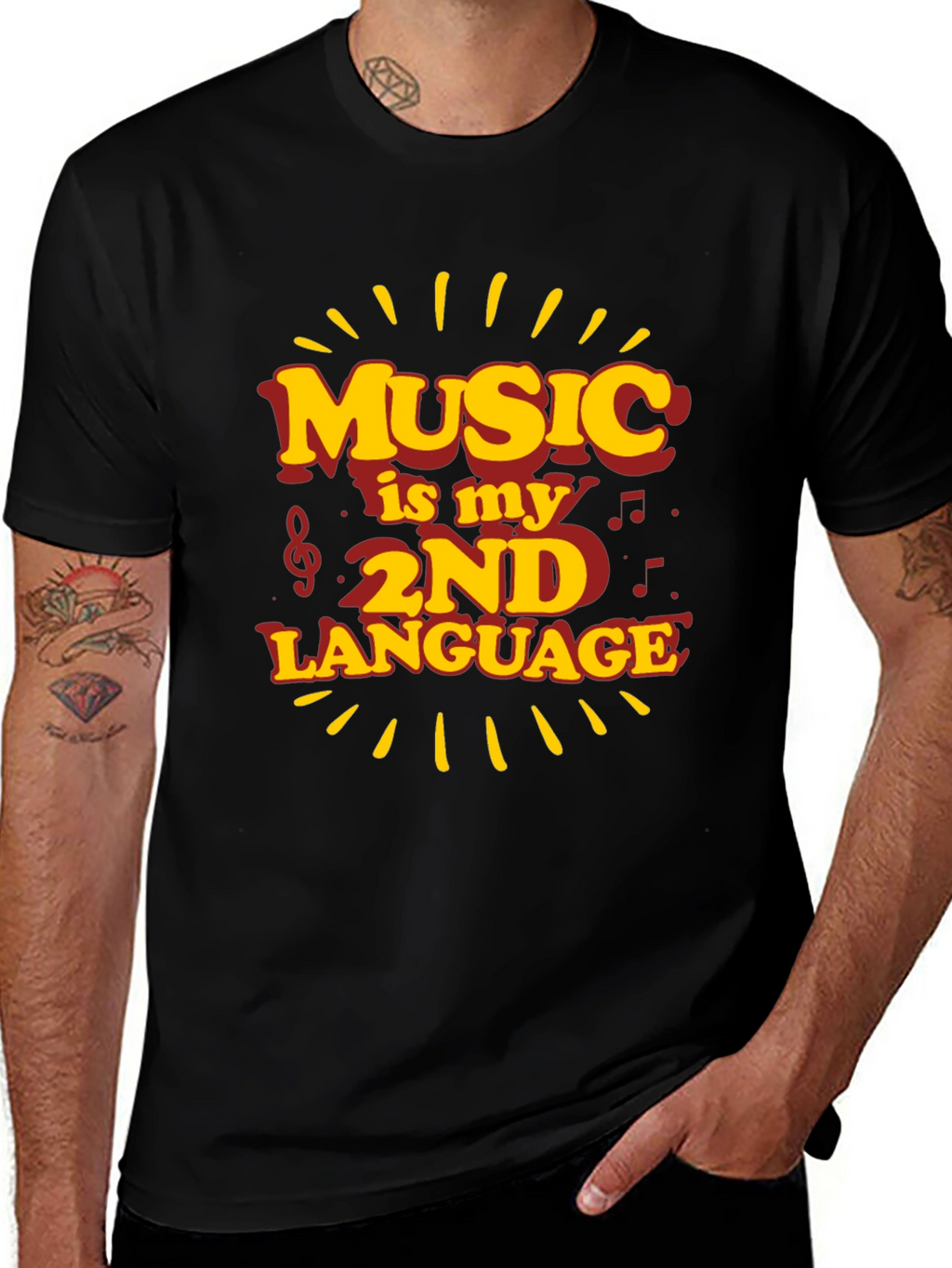 Music is My 2nd Language Graphic Tee