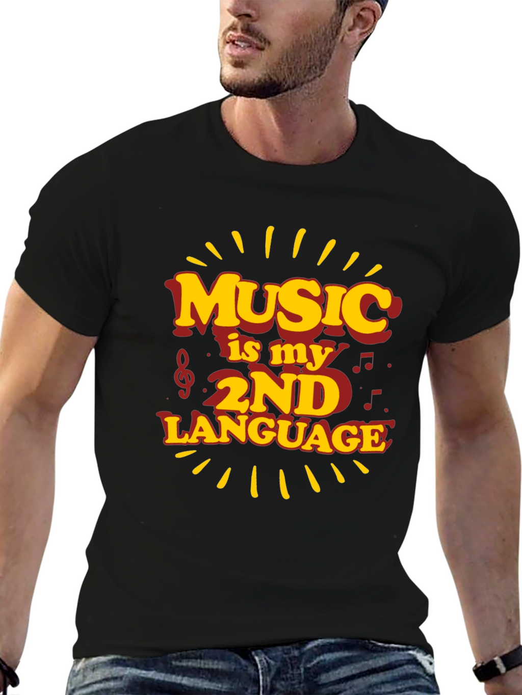 Music is My 2nd Language Graphic Tee