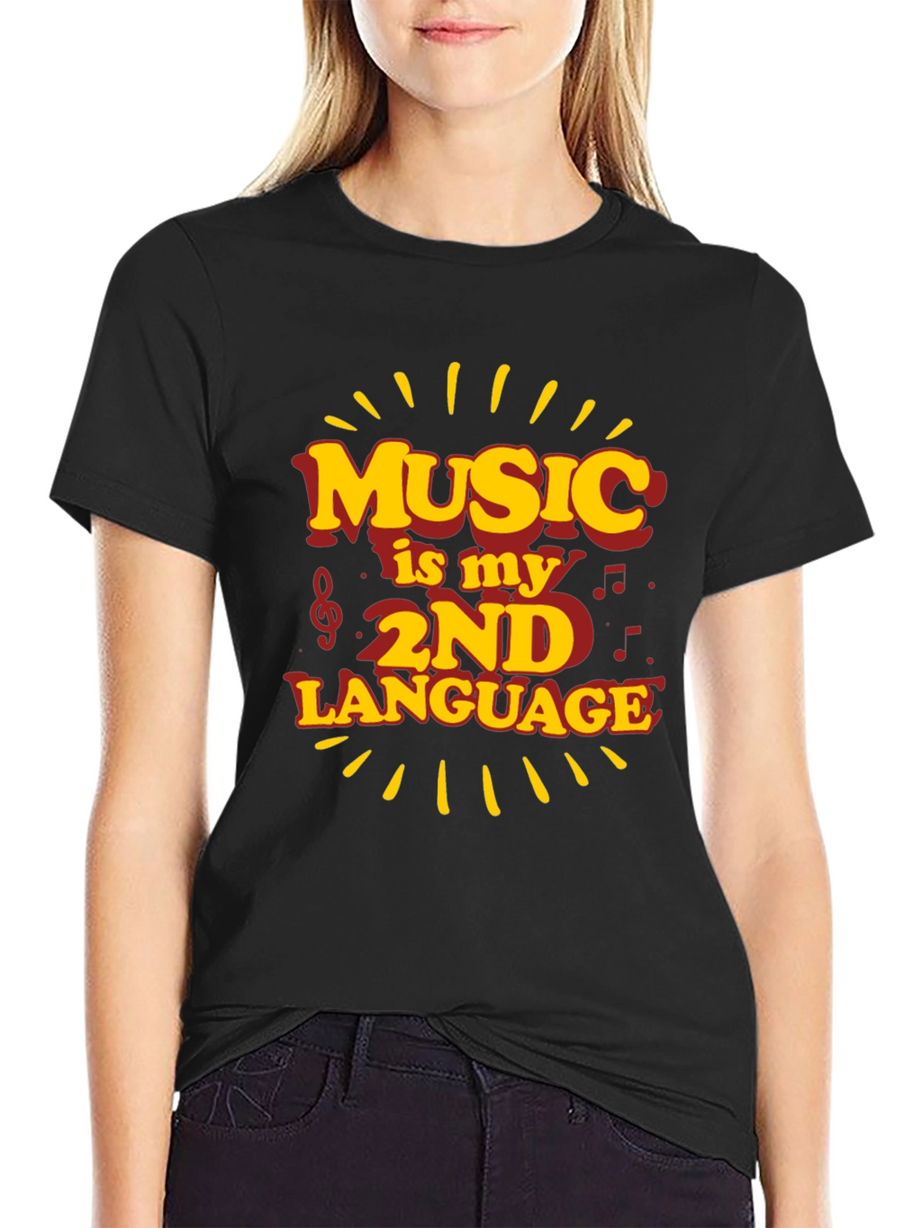 Music is My 2nd Language Graphic Tee