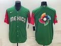 Men's 2023 World Baseball Classic Mexico Green/Red Jerseys