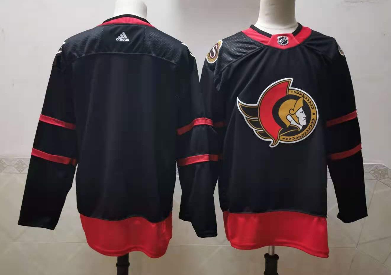 Men's Ottawa Senators Black Home Breakaway Player Blank Jerseys