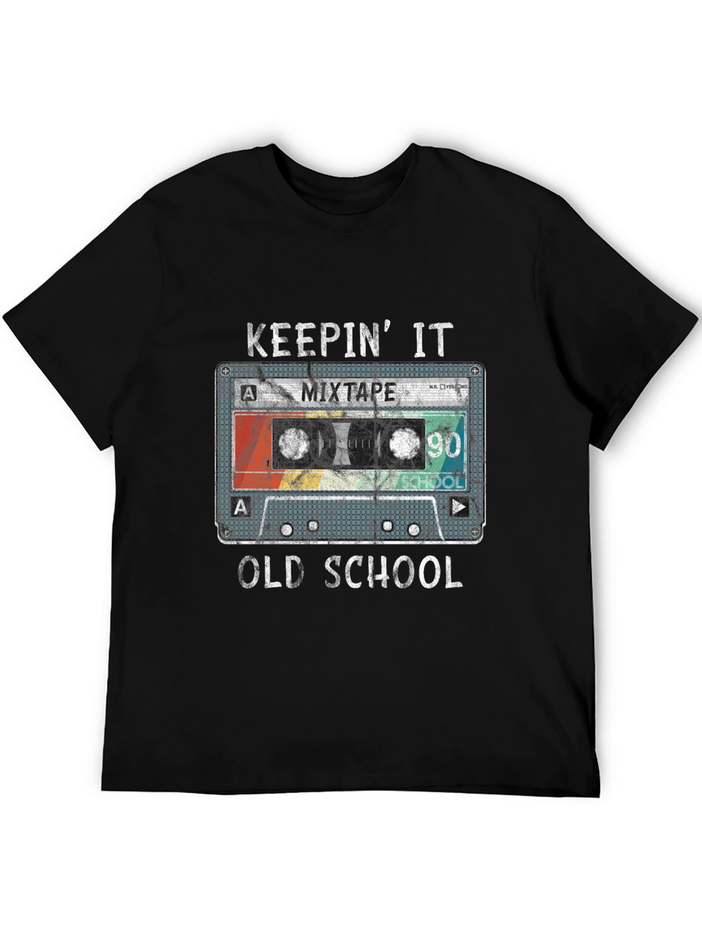 Keepin It Old School 90s Mixtape Cassette T-Shirt