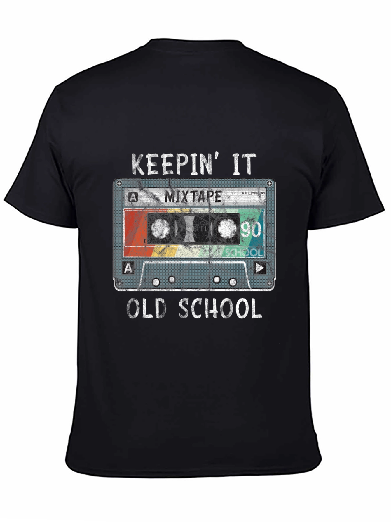 Keepin It Old School 90s Mixtape Cassette T-Shirt