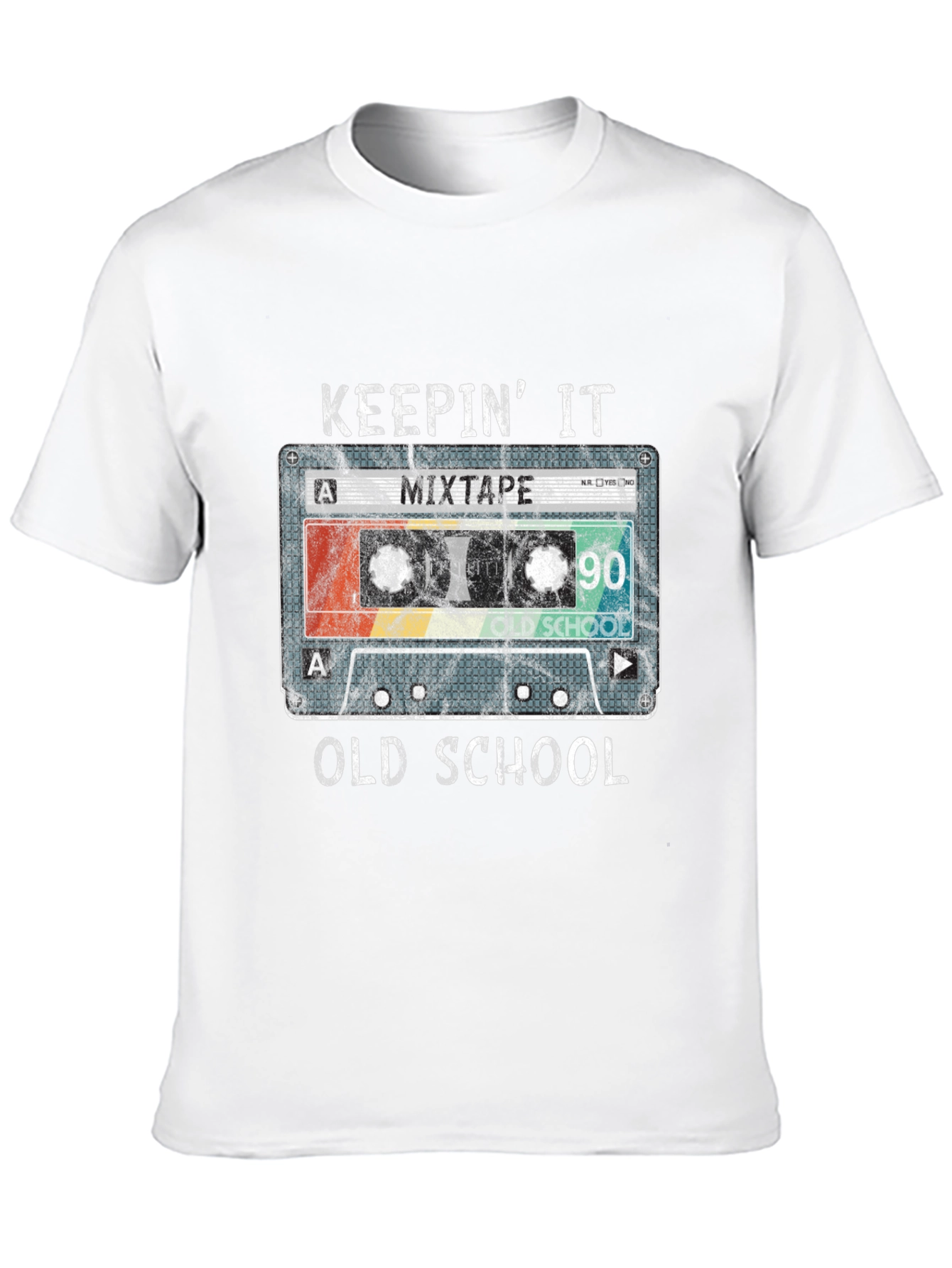 Keepin It Old School 90s Mixtape Cassette T-Shirt