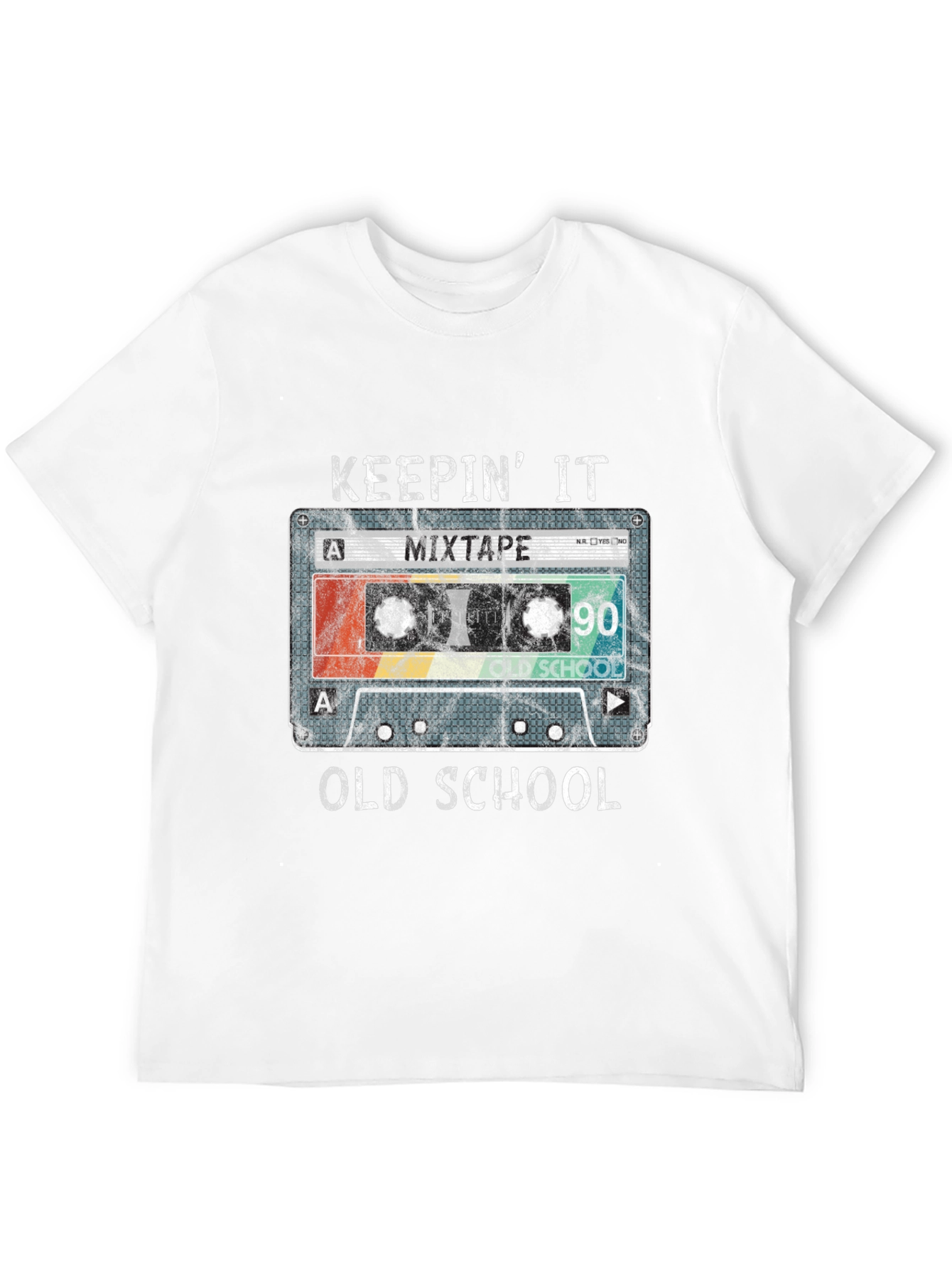 Keepin It Old School 90s Mixtape Cassette T-Shirt