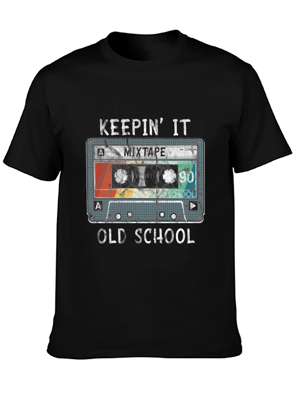Keepin It Old School 90s Mixtape Cassette T-Shirt