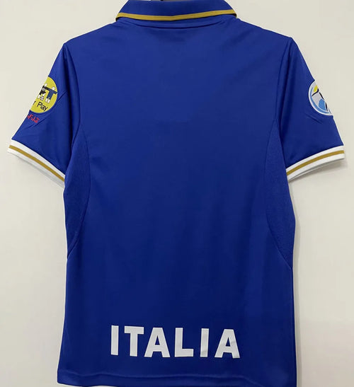 1996 Italy Home Blue Retro Soccer Jersey Back