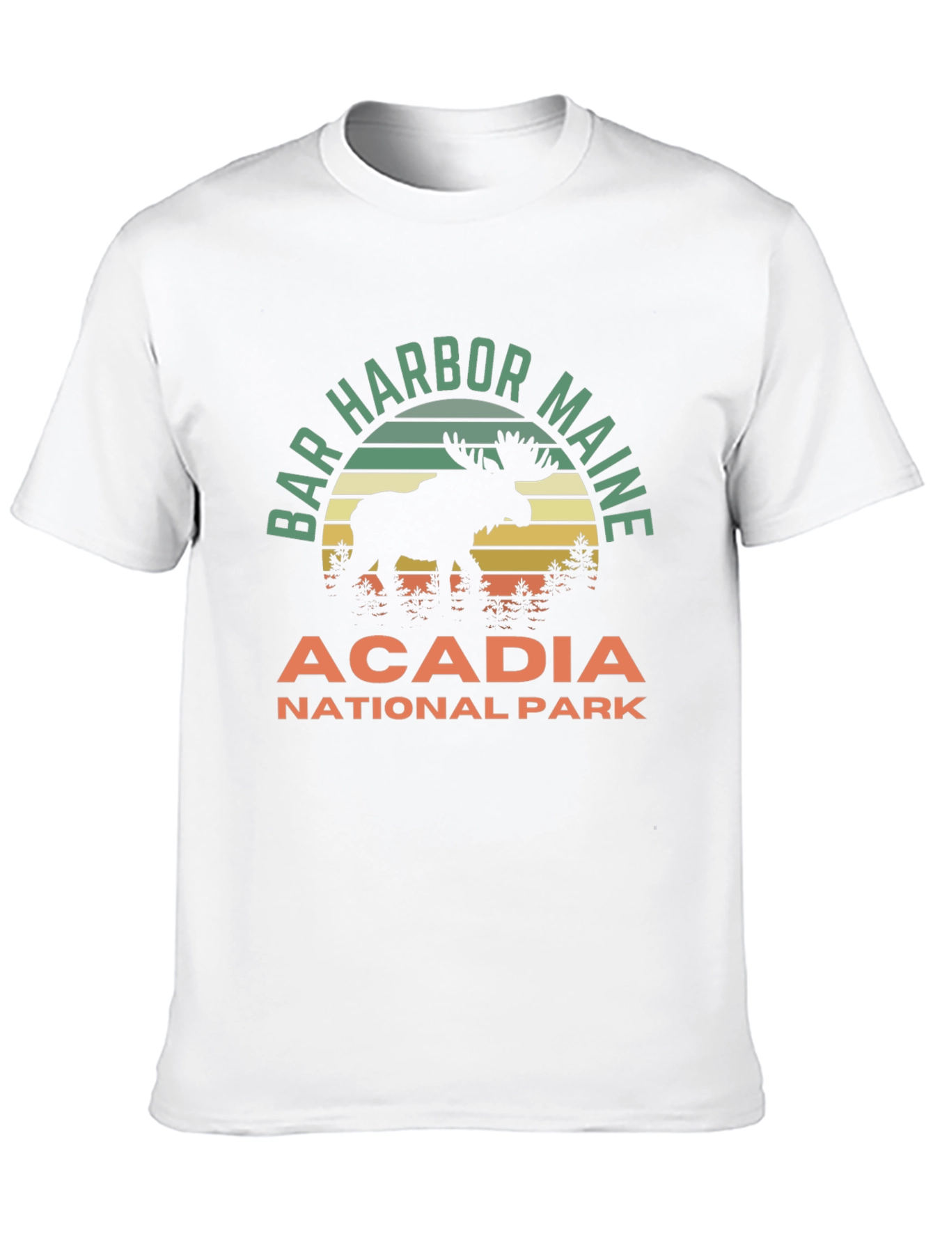 Bar Harbor Maine T-Shirt Acadia National Park Moose Tee
