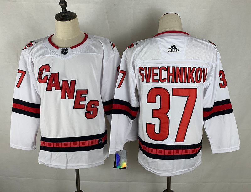 Men's Carolina Hurricanes Andrei Svechnikov #37 White Home Breakaway Player Jerseys