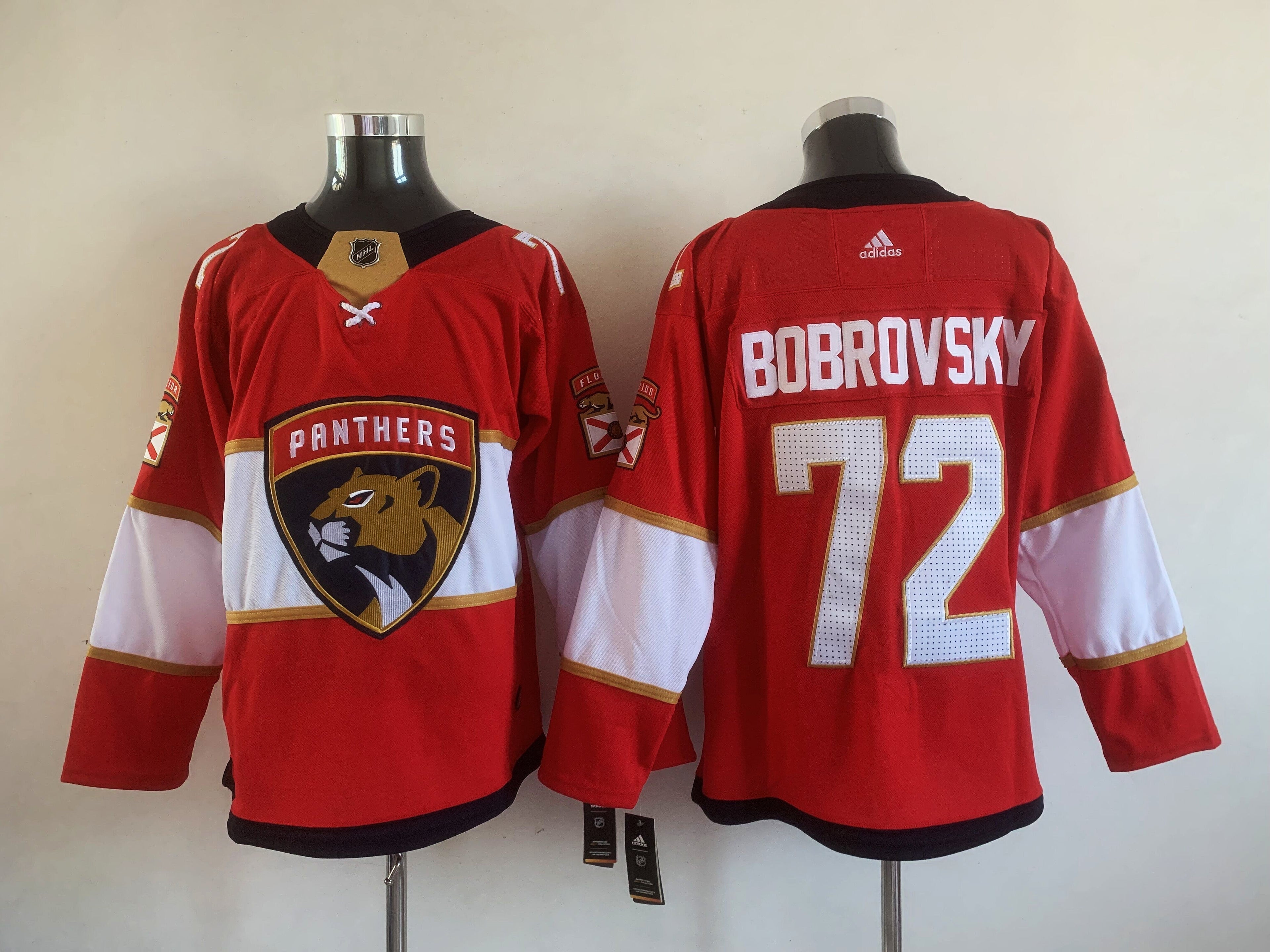Men's Florida Panthers Sergei Bobrovsky #72 Red Player Jerseys