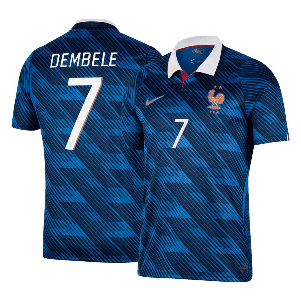 DEMBELE #7 France Home Soccer Jersey World Cup 2026 Blue Front
