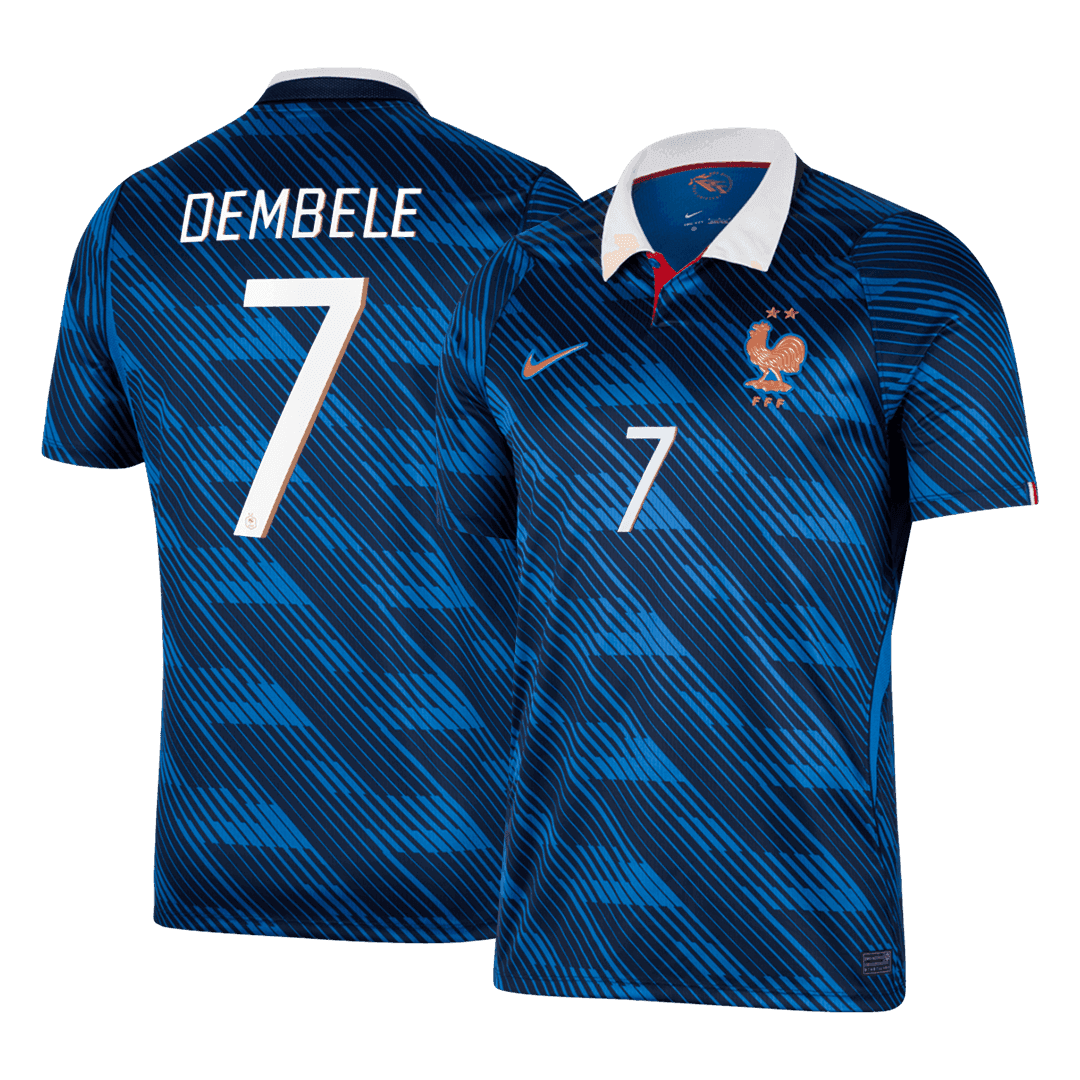 DEMBELE #7 France Home Soccer Jersey World Cup 2026 Blue Front