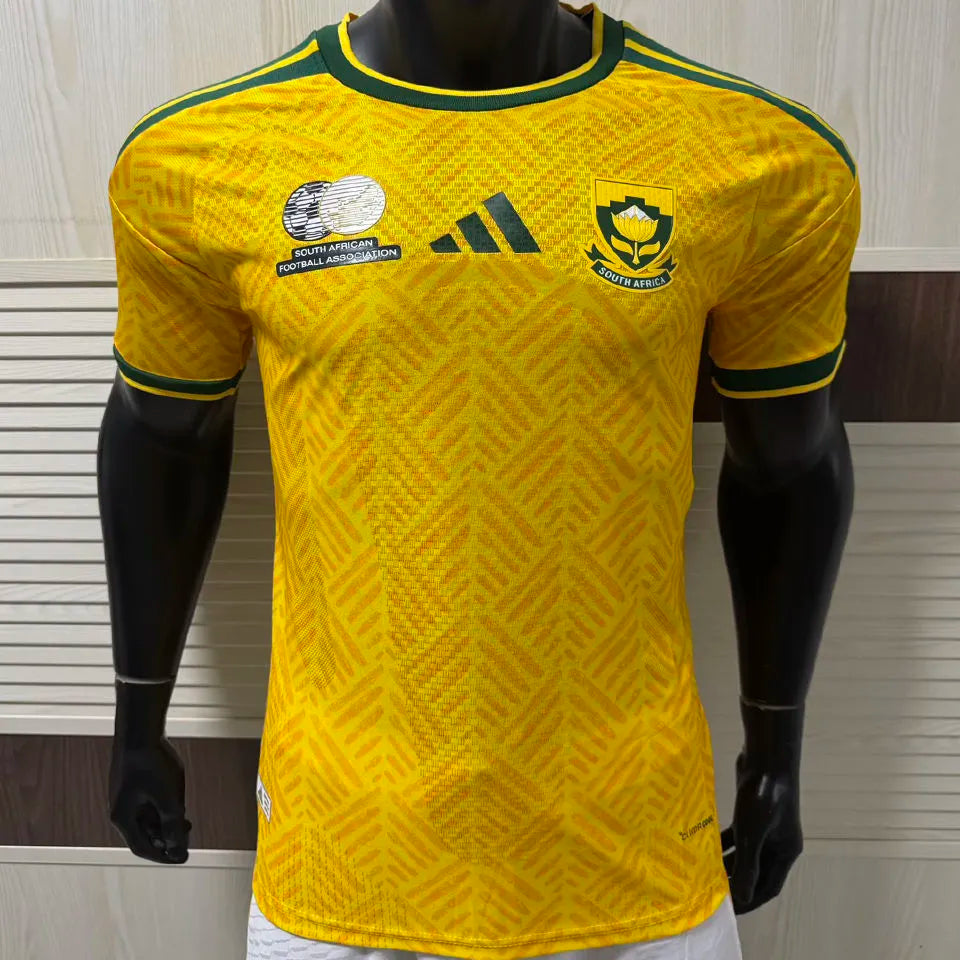 2026/27 South Africa Home Yellow Plyaer Version Soccer Jersey Front