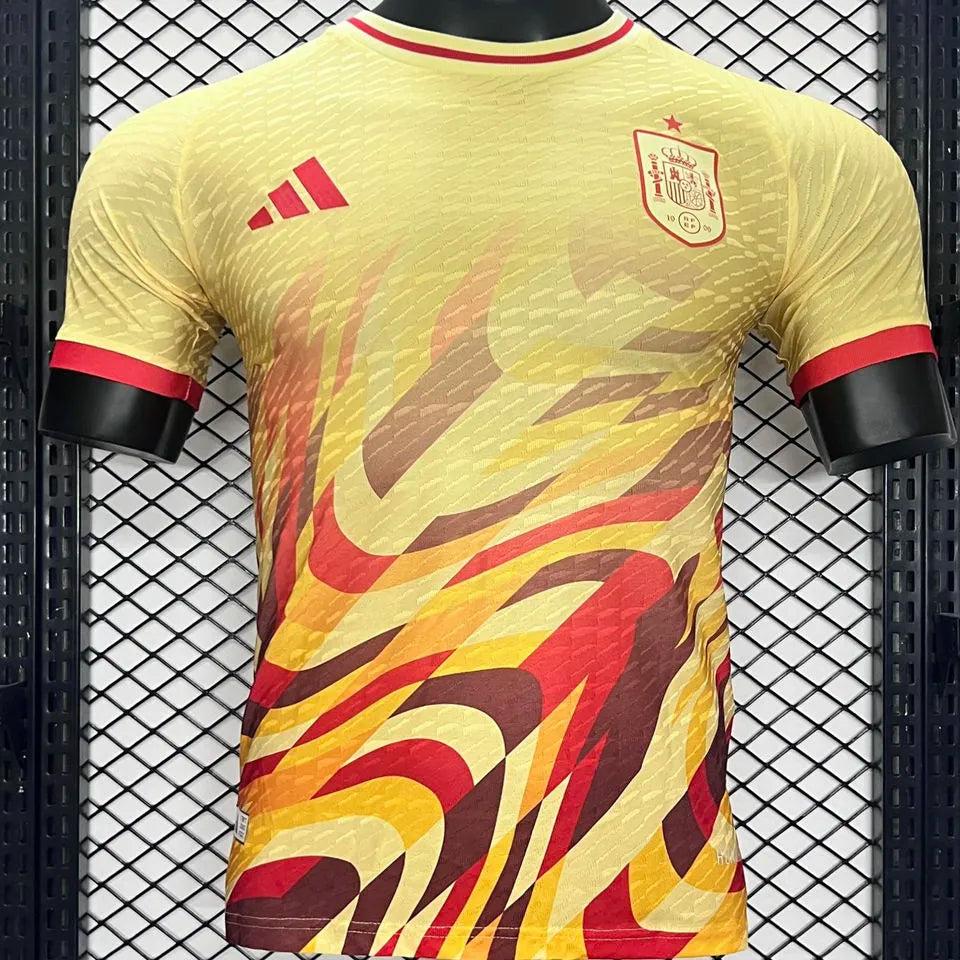2024/25 Spain Special Edition Yellow Player Version Soccer Jersey Front