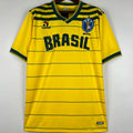 1984 Brazil Home Yellow Retro Soccer Jersey Front