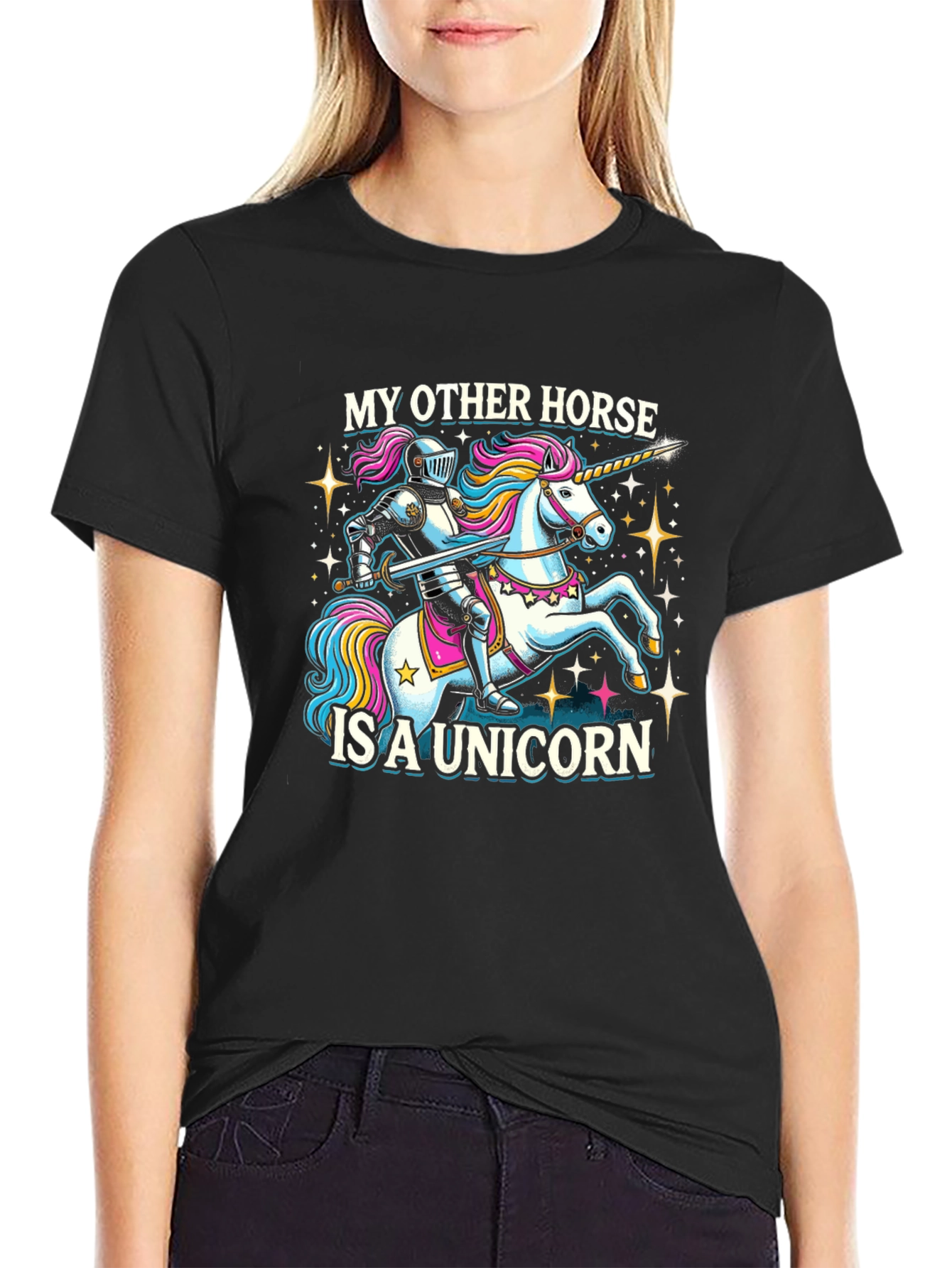 Unicorn Horse T-Shirt - Knight on Unicorn
